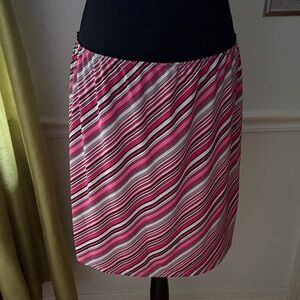 Striped Pink and Black Women's Skirt